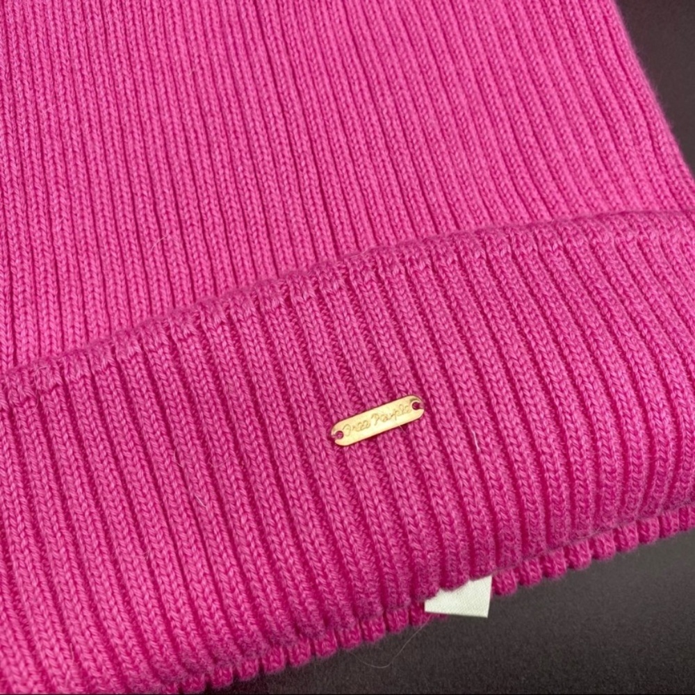 NWOT Free People Outside the Lines Bubblegum Pink Beanie - Picture 5 of 7